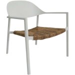 Fauteuil de jardin lounge en aluminium et résine bage Fauteuil de jardin lounge en aluminium et résine bage