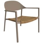 Fauteuil de jardin lounge en aluminium et résine bage Fauteuil de jardin lounge en aluminium et résine bage