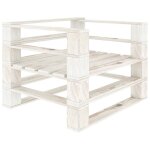 Fauteuil palette de jardin bois 80 x 67, 5 x 60, 8 cm blanc helloshop26 02 0011872
