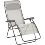 Fauteuil relax de jardin pliant rsxa multiposition avec tétière beige seigle lafuma - l'unité Fauteuil relax de jardin pliant rsxa multiposition avec tétière beige seigle lafuma - l'unité