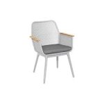 Fauteuil repas de jardin maestro alu acc teck + galette sunbrella - blanc / 119 Fauteuil repas de jardin maestro alu acc teck + galette sunbrella - blanc / 119