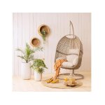 Fauteuil suspendu ?uf de jardin brun royan - jardideco