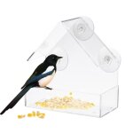 Fentre en verre transparent, mangeoires pour oiseaux, fentre en verre acrylique transparent, mangeoire ...
