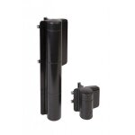 Ferme - portail hydraulique avec charni�re dino - mammoth - noir locinox