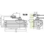 Ferme - porte - bras compas - force 3 - ts 59 dormakaba