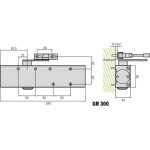 Ferme - porte temporis� - frein � l'ouverture - argent - gr 300 groom
