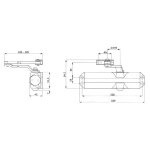 Ferme - porte ts68f force 3 / 4  bras compas