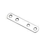 Ferrure d'assemblage poli hettich, l. 80 mm