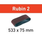 Festool l533x 75 - p10 ru2 / 10 rubin 2 - bandes abrasives 10 pi�ces p80 pour mat�riaux en bois 533x75 ...