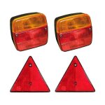 Feux de remorque et triangles - 2 feux + 2 triangles