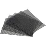Feuilles de maille en plastique, tapis de maille carr en plastique noir pour pot de fleurs, tapis de ...
