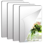 Feuilles de miroir en acrylique, flexibles, sans verre, avec 16 autocollants auto - adhsifs, 4 pices ...