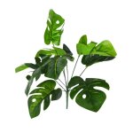 Feuilles de palmier monstera artificielles en soie, 1 bouquet / 9 feuilles, pour d�corations de f�te ...
