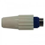 Fiche femelle tv coaxiale � 9, 52 mm bleue evicom