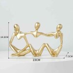 Figurines abstraites de bureau pour la dcoration intrieure, sculptures en rsine d'amis et de petites ...