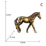 Figurines de cheval  longue queue en laiton massif antique, mini - indicateur d'auckland, ornements ...