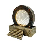 Figurine de d�coration de maison avec lumi�re led, sculpture en r�sine artisanale, ornement de porte ...