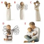 Figurine maman et fils, d�coration de maison, artisanat en r�sine, d�cor de table, cadeau de no�l pour ...