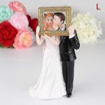 Figurine de marie et de mariee en resine synthetique, 12 styles, decoration de gateau de mariage