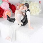 Figurine de marie et de mariee en resine synthetique, 12 styles, decoration de gateau de mariage