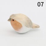 Figurine d'oiseau en bois sculpt  la main pour dcoration de table, ornements pehonneur, animaux carimplant ...