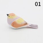 Figurine d'oiseau en bois sculpt  la main pour dcoration de table, ornements pehonneur, animaux carimplant ...