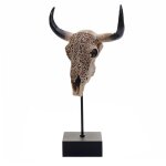 Figurine tête de vache déco tête de taureau trophée avec trival polyrésine 47x30x12cm 04 0002840 Figurine tête de vache déco tête de taureau trophée avec trival polyrésine 47x30x12cm 04 0002840