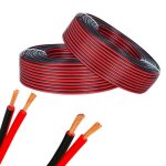 Fil lectrique en cuivre tam, 2 broches, rouge, noir, cble isol, rallonge lectrique, 16 awg, 18 ...