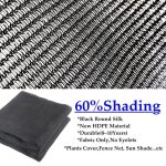 Filet anti - grle pour plantes de jardin, protection solaire en tissu noir rond en soie mono hdpe, maille ...