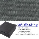 Filet anti - grle pour plantes de jardin, protection solaire en tissu noir rond en soie mono hdpe, maille ...