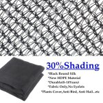Filet anti - grle pour plantes de jardin, protection solaire en tissu noir rond en soie mono hdpe, maille ...