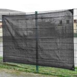 Filet brise - vue chantier noir 1, 80m x 3, 45m, filet de protection chantier hdpe