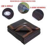 Filet d'ombrage 12 broches 85 - 90%, epais hdpe uv, pergola noir, garage de voiture, abri de pluie - ...