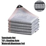 Filet pare - soleil en feuille d'aluminium, couverture de plantes de jardin, auvent, abri de serre, voile ... Filet pare - soleil en feuille d'aluminium, couverture de plantes de jardin, auvent, abri de serre, voile ...
