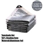 Filet pare - soleil en feuille d'aluminium, couverture de plantes de jardin, auvent, abri de serre, voile ...