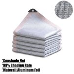 Filet pare - soleil en feuille d'aluminium, couverture de plantes de jardin, auvent, abri de serre, voile ...