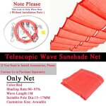 Filet pare - soleil tlescopique ondul, anti - uv hdpe, grille d'ombrage, pour l'extrieur, rtractable, ...
