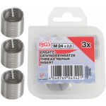 Filets rapportes de type helicoil de 3 filets m24 x 200