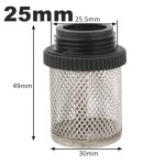 Filtre en acier inoxydable 304, 20 / 25 / 32 / 40 / 50 / 63mm, pour l'd'argile du jardin, pompe à eau ... Filtre en acier inoxydable 304, 20 / 25 / 32 / 40 / 50 / 63mm, pour l'd'argile du jardin, pompe à eau ...