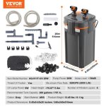 Filtre d'aquarium 528 gph - vevor - 20w - filtre de puissance submersible avec fonctions multiples pour ...