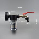 Filtre d'arrosage en maille 80 / 100 / 200, adaptateur de robinet de rservoir ibc s60 de 1 pouce, joint ...