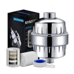 Filtre de douche pour eau dure - syst�me de filtration en 10 - 25 �tapes