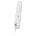 Filtre r�seau - lestar - zx 510 - 3, 0m blanc - 5 prises - 10a - bloc multiprise