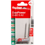 Fischer 535487 duopower 8 x 40 s a2 k nv set de chevilles 40 mm 8 mm 1 set v887333
