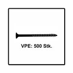 Fischer vis pour panneaux de particules power - fast ii fpf ii 5, 0x45 mm - 500 pi�ces (670375) t�te ...