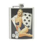 Flacon de hanche portable en acier inoxydable pour hommes, pour le vin, le whisky, le plein air, le camping, ...