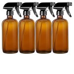 Flacons pulvrisateurs cologiques en verre ambr avec ttes de pulvrisation rglables - 500 ml, lot ...