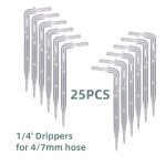 Flche flexible transparente, 25 pices, pour serre, tuyau, goutte -  - goutte, metteur, conomie d'eau, ...