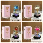 Fleur eternelle galaxie rose fleurs artificielles dans une boîte transparente cadeau de saint valentin ... Fleur eternelle galaxie rose fleurs artificielles dans une boîte transparente cadeau de saint valentin ...