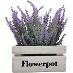 Fleur de lavande artificielle dans une boîte en bois faux branches de lavande plantes plantes en pot ... Fleur de lavande artificielle dans une boîte en bois faux branches de lavande plantes plantes en pot ...